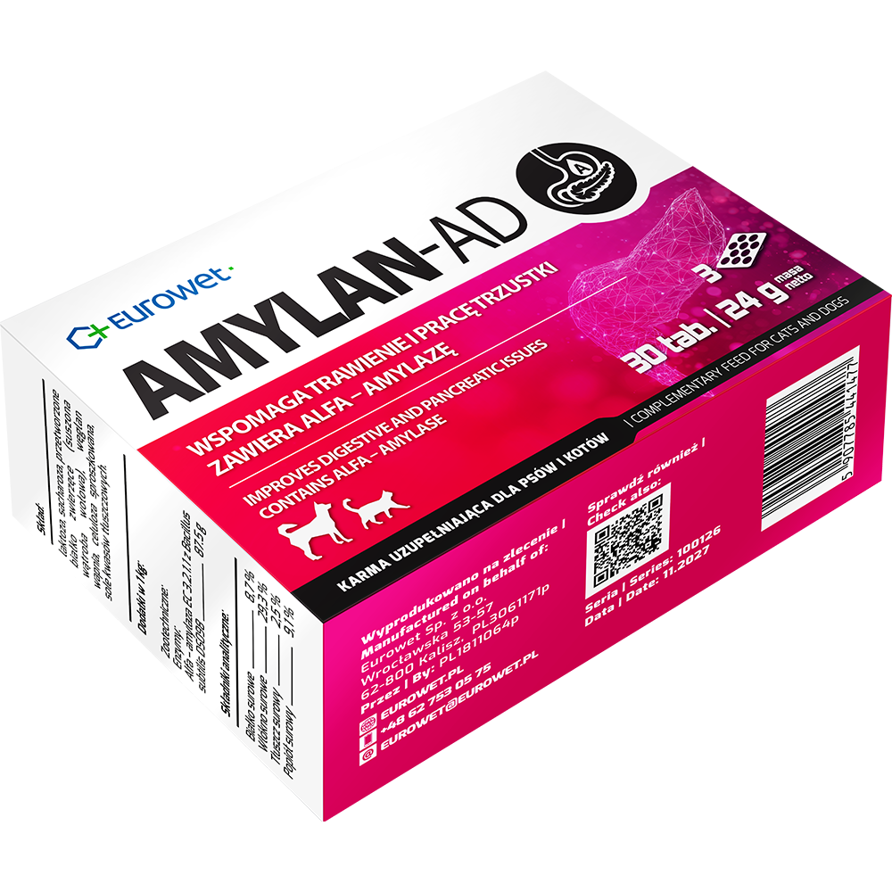 EUROWET Amylan Ad 30 Tabletten zur Unterstützung der Verdauung