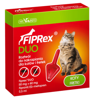 VET-AGRO Fiprex DUO 0,5ml roztwór dla kotów i fretek