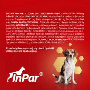 VET-AGRO InPar Entwurmungstabletten für Hunde 6 Tabletten – Bild 3