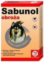 Sabunol graues Floh- und Zeckenhalsband für Hunde 75 cm