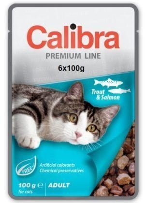 CALIBRA cat premium adult Forelle & Lachs 6x100g