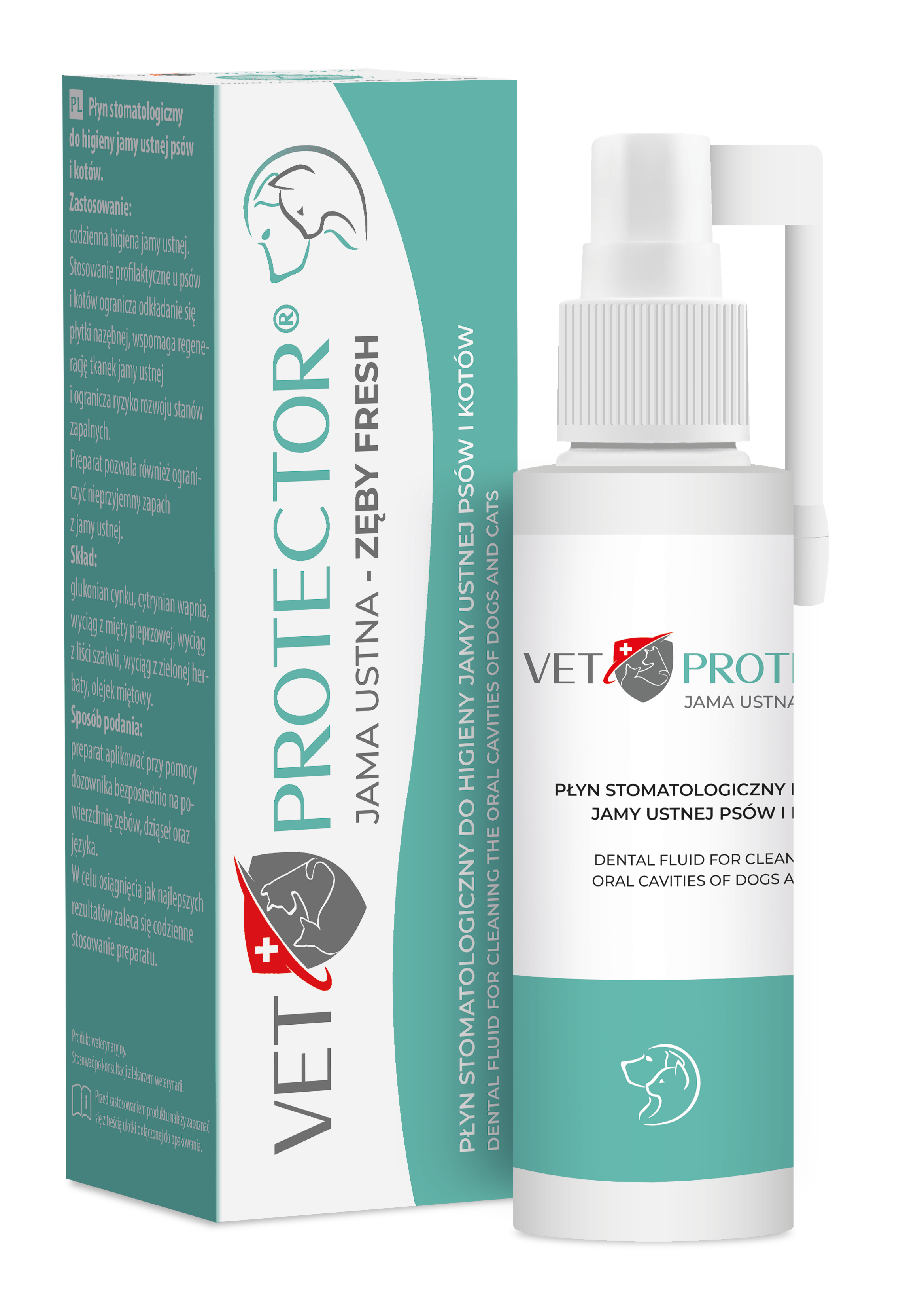 JM SANTE Vet Protector Jama ustna - Zęby Fresh 100ml płyn