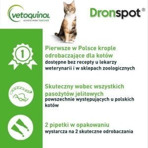 VETOQUINOL Dronspot Tropfen für Katzen 5kg bis 8kg – Bild 2