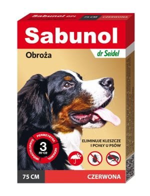 Sabunol Zeckenhalsband rot 75cm