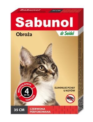 Sabunol rotes Katzenhalsband 35 cm