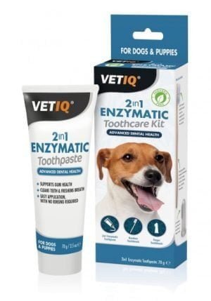 VETIQ 2in1 Zahnschutz 70g Enzympasten-Set