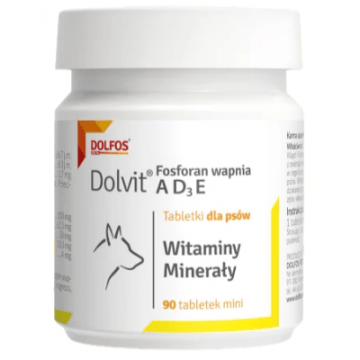 DOLFOS Fosforan Wapnia AD3E 90 tabletek Mini