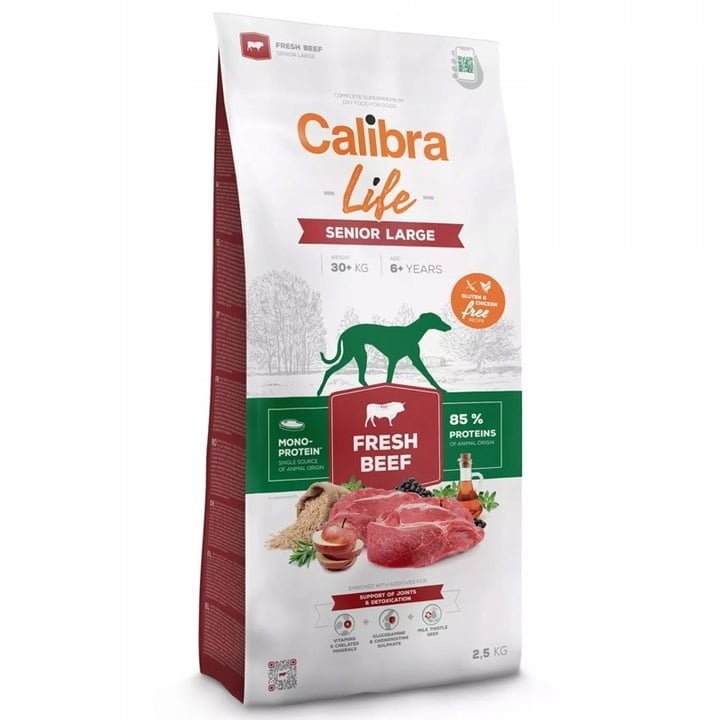 CALIBRA Dog Life Senior Large Frisches Rindfleisch 2,5 kg