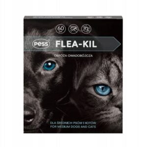PESS Floh-Kill Insektizides Halsband für mittelgroße Hunde und Katzen 60 cm