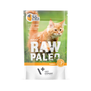 RAW PALEO mokra karma dla kotów dorosłych indyk 100g