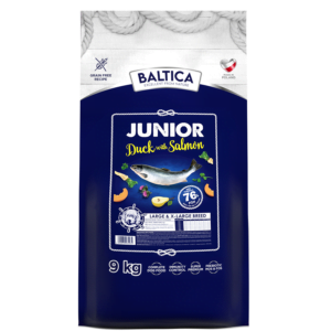 BALTICA Karma z kaczką i łososiem dla szczeniąt L/XL 9kg