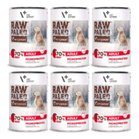 RAW PALEO mokra karma dla psów dorosłych wołowina 6x400g