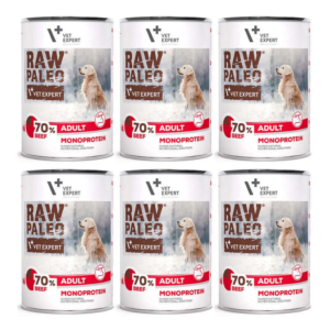 RAW PALEO mokra karma dla psów dorosłych wołowina 6x400g