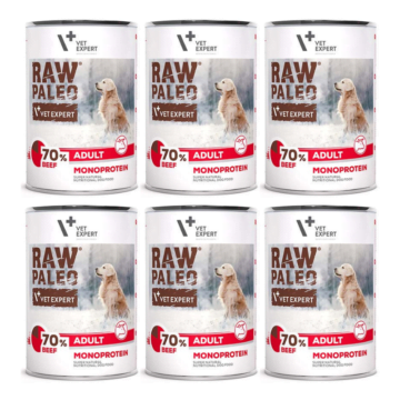 RAW PALEO mokra karma dla psów dorosłych wołowina 6x400g