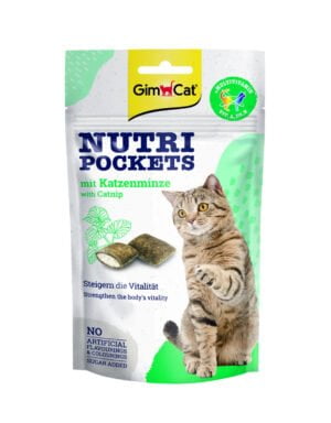 GIMCAT Nutri Pockets mit Katzenminze 60g leckere Kroketten