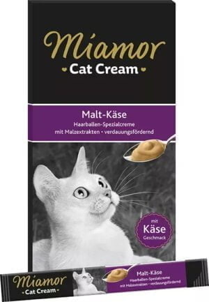 Miamor Cat Malt Cream mit Käse 90g (6x15g) Verdauungshilfe Snack