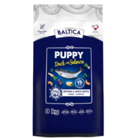 BALTICA Karma z kaczką i łososiem dla szczeniąt M/L 9kg