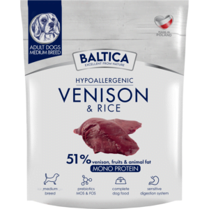 Karma z dziczyzną i ryżem dla średnich ras M 1kg