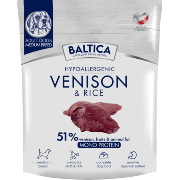 Karma z dziczyzną i ryżem dla średnich ras M 1kg
