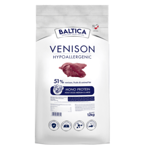 BALTICA Karma z dziczyzną i ryżem dla średnich ras M 12kg