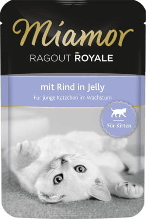 Miamor Ragout Royale Kitten in Jelly 100g Rindfleischgelee für Kätzchen