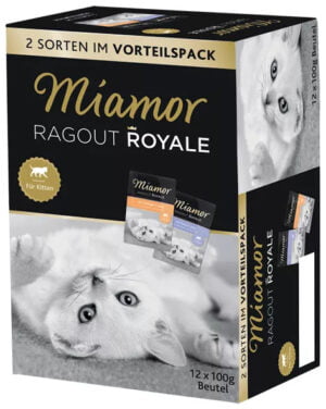 Miamor Ragout Royale Kitten in Gelee 12x100g Geflügel und Rindfleisch in Gelee