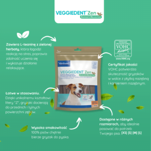 VIRBAC Veggiedent Zen M Kauartikel für Hunde 10-30kg – Bild 3