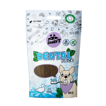 MR. BANDIT Dental Sticks z kaczką przysmak dla psa 110g