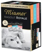 Miamor Ragout Royale Truthahn-, Lachs- und Kalbfleischstücke in Gelee 12x100 g