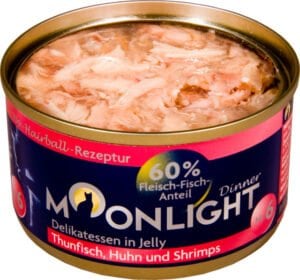 MOONLIGHT Dinner 6 Thunfisch, Huhn und Garnelen in Gelee 80g – Bild 2