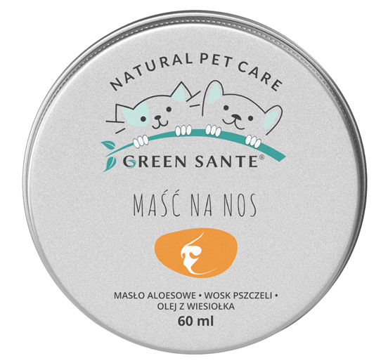 GREEN SANTE Natürliche regenerierende und schützende Nasensalbe für Hunde und Katzen 60 ml