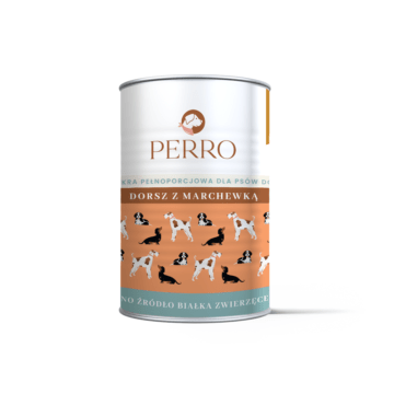 PERRO Dorsz z marchewką 410g