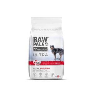 RAW PALEO Ultra Beef Medium&Large Adult 2kg mit Rindfleisch für ausgewachsene Hunde mittlerer und großer Rassen