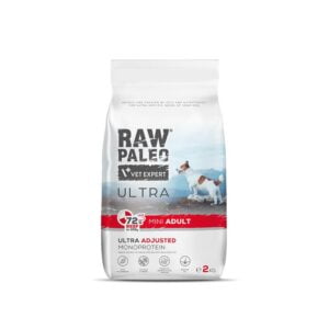 RAW PALEO Ultra Beef Mini Adult 2kg mit Rindfleisch für ausgewachsene Hunde kleiner Rassen
