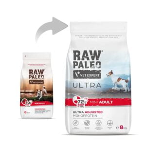 RAW PALEO Ultra Beef Mini Adult 8kg mit Rindfleisch für ausgewachsene Hunde kleiner Rassen – Bild 3