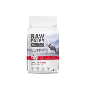 RAW PALEO Ultra Beef Medium&Large Puppy 2kg mit Rindfleisch für Welpen mittlerer und großer Rassen