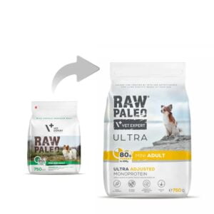RAW PALEO Ultra Turkey Mini Adult 750g mit Pute für ausgewachsene Hunde kleiner Rassen – Bild 3