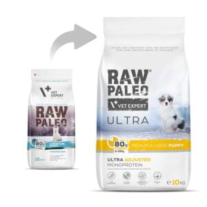 RAW PALEO Ultra Turkey Medium&Large Puppy 10kg mit Pute für Welpen mittlerer und großer Rassen – Bild 2
