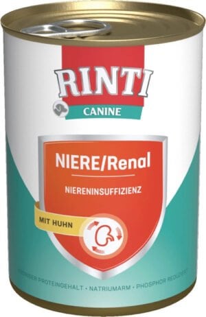 RINTI Canine Niere/Renal Huhn 400g zur Unterstützung der Nierenfunktion bei Hunden