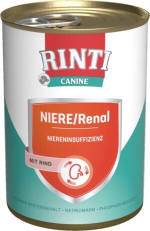 RINTI Canine Niere/Renal Beef 400g zur Unterstützung der Nierenfunktion bei Hunden