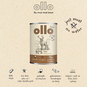 Ollo Pure Deer 400g Monoprotein für Hunde mit Futtermittelallergien – Bild 2