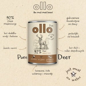 Ollo Pure Deer 400g Monoprotein für Hunde mit Futtermittelallergien – Bild 3