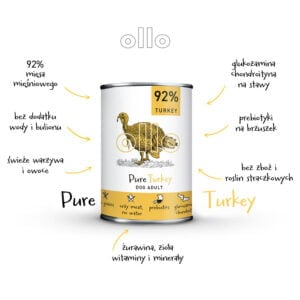 Ollo Pure Turkey 400g Mono-Protein für Hunde mit Futtermittelallergien – Bild 2