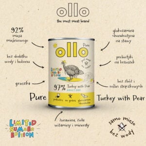 Ollo Pure Truthahn mit Birne 400g Limited Edition – Bild 3