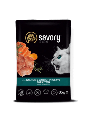 Savory Kitten Lachs&Karotte 85g Nassfutter für Kätzchen