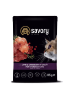 Savory Adult Sterilisiertes Lamm Cranberry 85g Nassfutter für Katzen