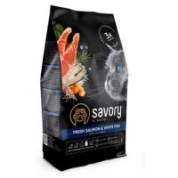 Savory Adult Cat Fresh Salmon&Whit Fish 400g Katzentrockenfutter