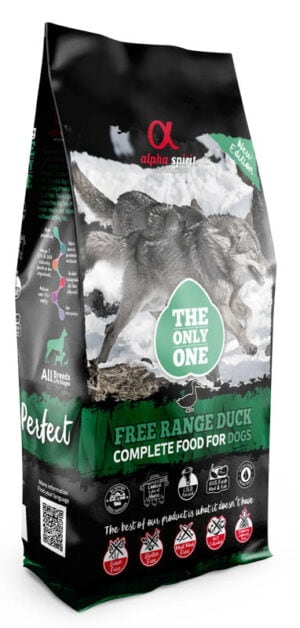 Alpha Spirit Free Range Ente 12kg Trockenfutter für Hunde