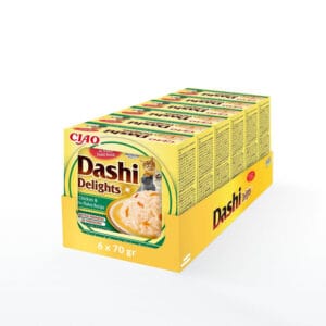 INABA CAT Dashi Delights Hühner-Bonitoflocken 6 x 70g Katzenleckerlis