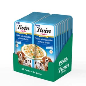 INABA DOG Twin Huhn Gemüse und Käse 12x2x40g